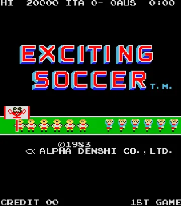 Exciting Soccer (alternate music) screen shot title